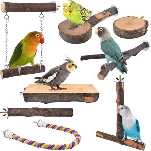 Bird perches 8pcs natural - 8pcs,