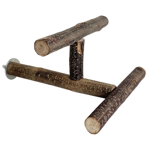 Natural wood bird perches - natural,